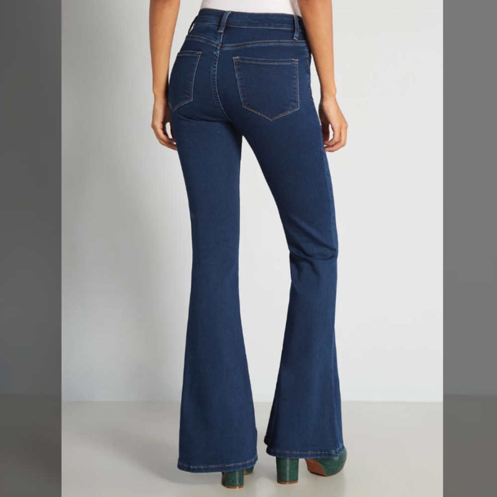 ModCloth Flare High-Rise Button-Fly Jeans Bell Bottoms Women's 10
